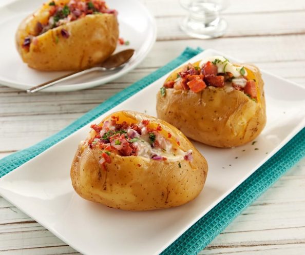 Batata Recheada com Linguiça